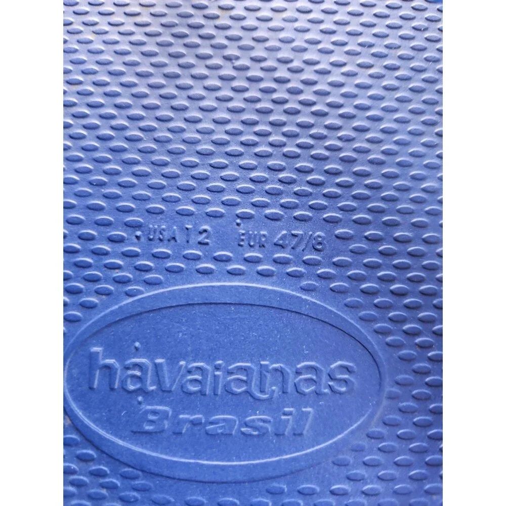 HAVAIANAS FLIP FLOPS BRAZIL LOGO BEACH SANDALS SZ 12